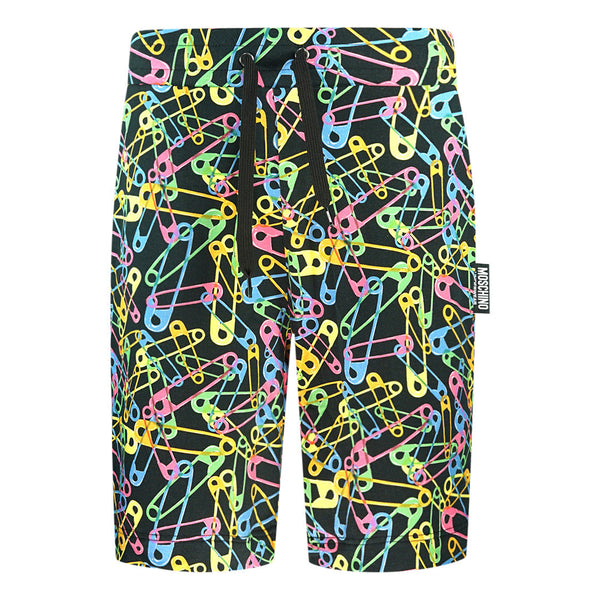 Moschino Multicolour Pin Design Black Shorts 1A43258120 1555 - Style Centre Wholesale