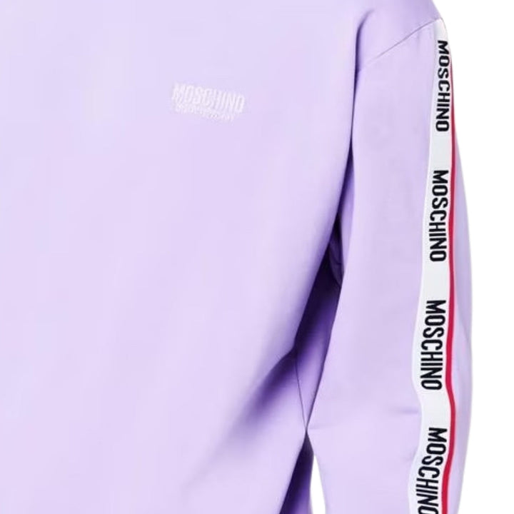 Moschino Taped Sleeve Purple Sweatshirt XS