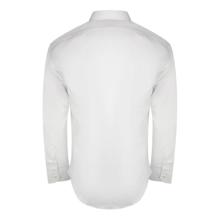 Aquascutum Branded Plain Long Sleeve White Shirt XS