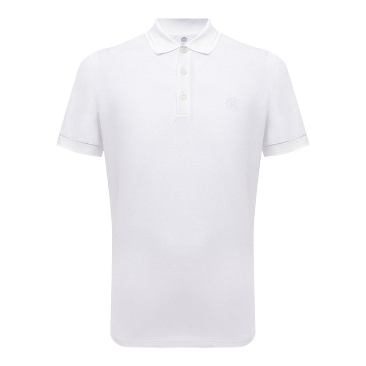 BURBERRY 8043123 Burberry Monogram Embroidered Polo Shirt White WHITE POLO SHIRT MALE XS