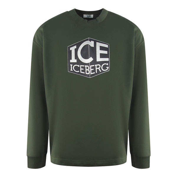 Ice Iceberg S1M-E01163415334 Green Crewneck Jumper Mens S