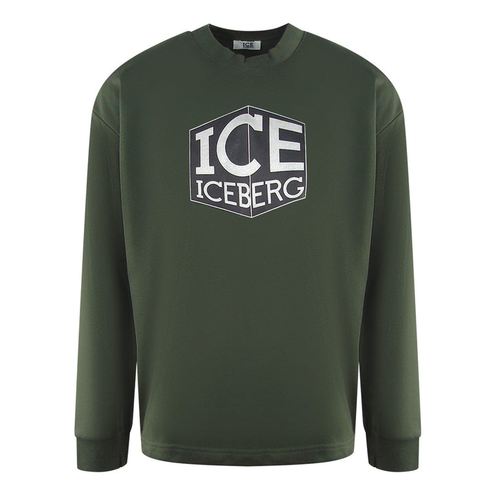 Ice Iceberg S1M-E01163415334 Green Crewneck Jumper Mens S