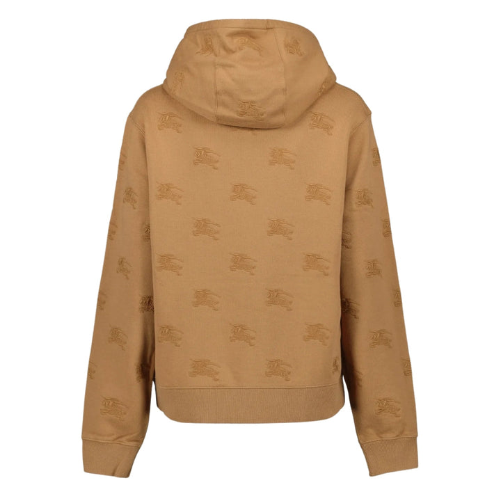 BURBERRY 8072091 Burberry Logo Embroidered Drawstring Hoodie CAMEL LEGACY (Beige) HOODED JUMPER MALE XS