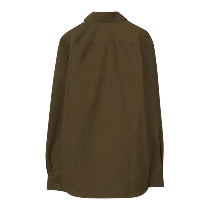 BURBERRY 8077836 Burberry EKD Cotton Shirt Military MILITARY (green) CASUAL SHIRT MALE M