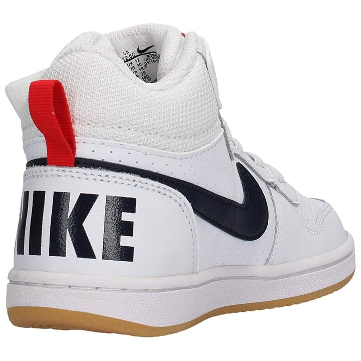 Nike  839977 107 107 White/Black/Red Trainer Nike Court Borough Mid (Gs) UK 3.5