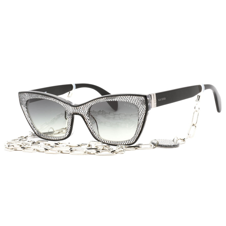 Guess GU7873 01B shiny black  / gradient smoke Sunglasses One Size