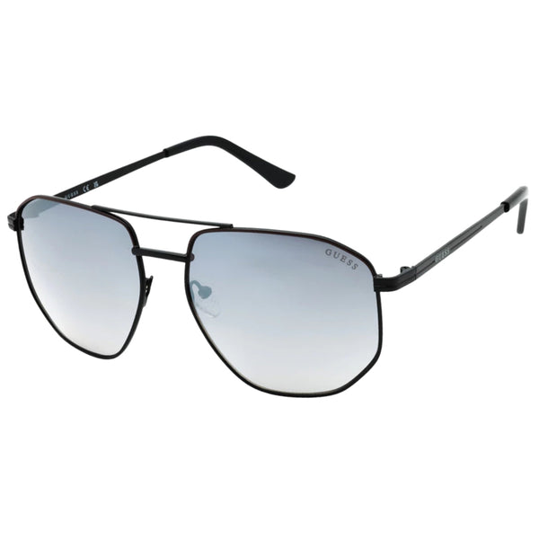 Guess Gf5122 01C Shiny Black Smoke Mirror Sunglasses