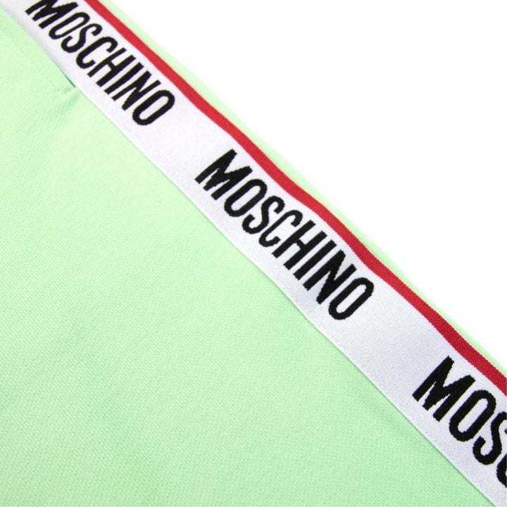 Moschino Branded Tape Legs Green Shorts XS