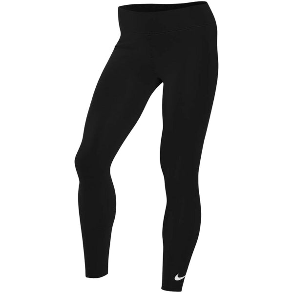 Nike Small Swoosh Logo Plain Black Leggings XS