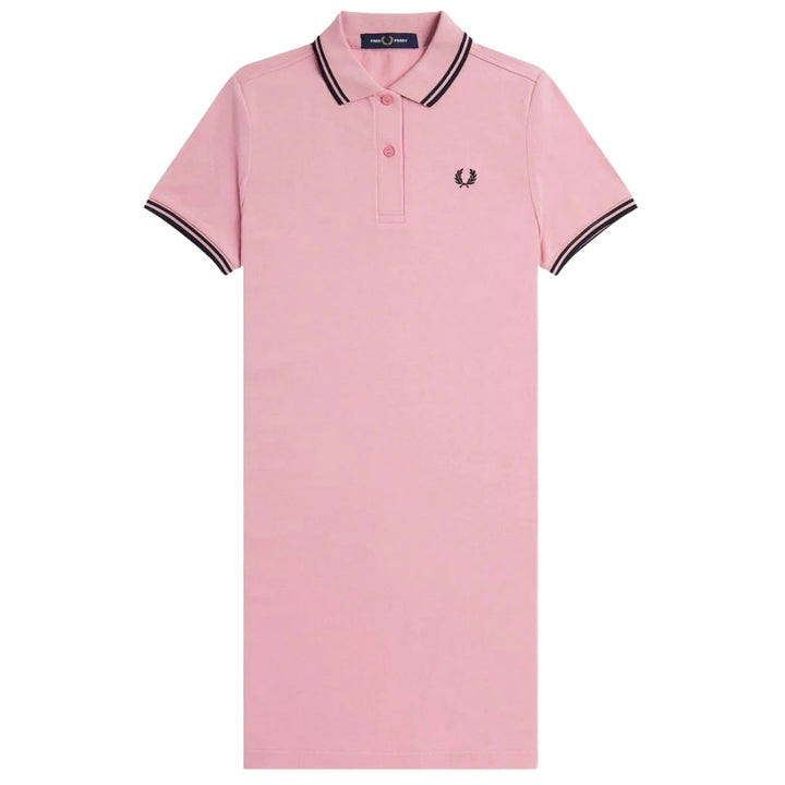 Fred Perry Chalky Pink Polo Shirt Dress S