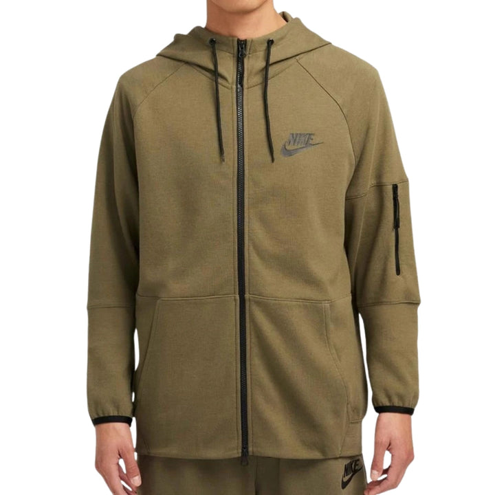 Nike Dd5284 222 Khaki Green Hooded Zip Top Mens XS