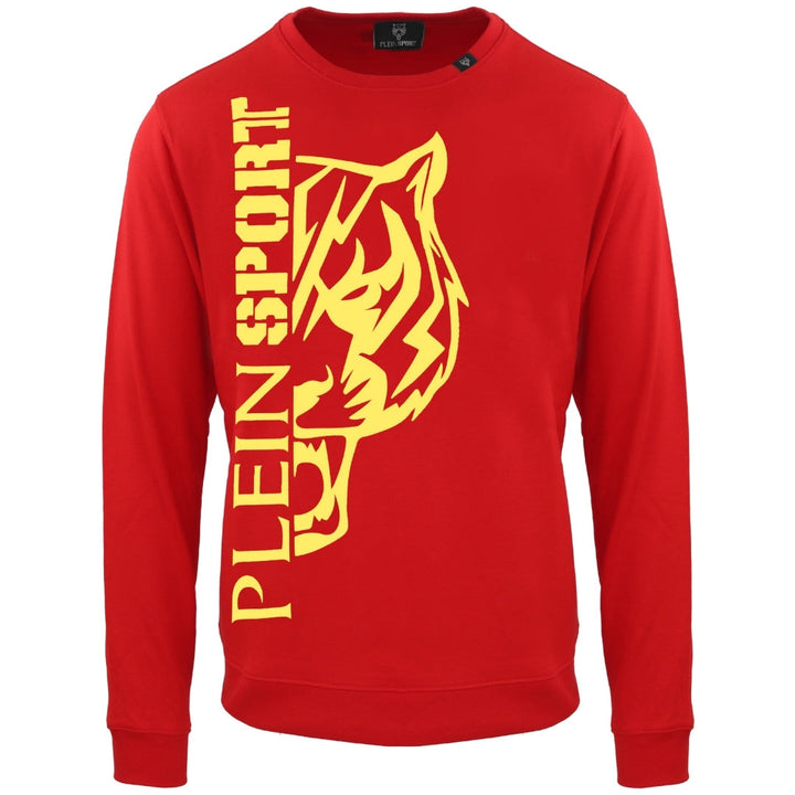 Plein Sport Large Bold Tiger Logo Red Jumper S