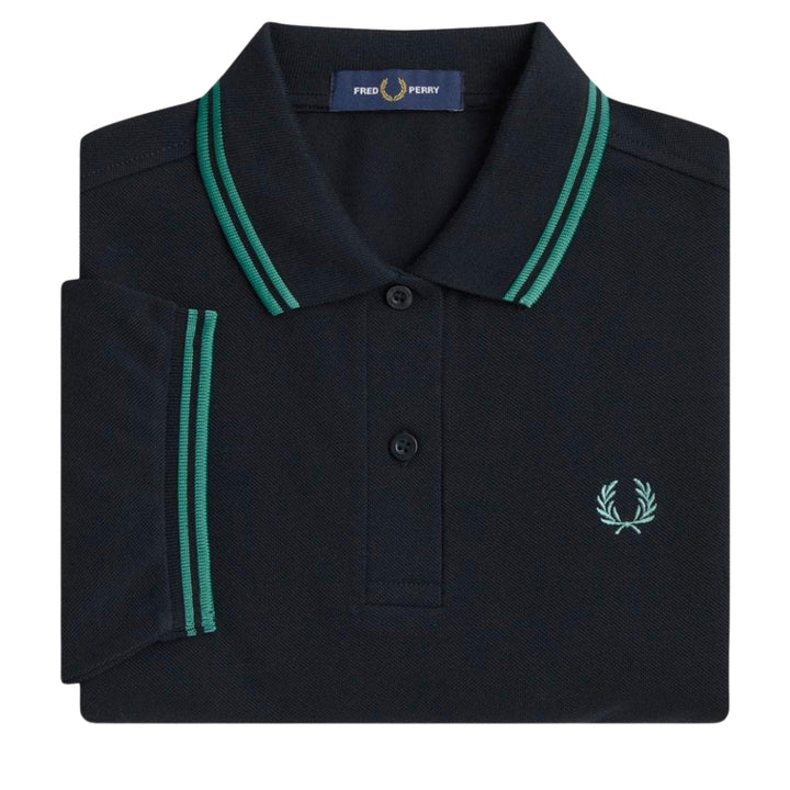 Fred Perry G3600 756 Black Polo Shirt Womens XS