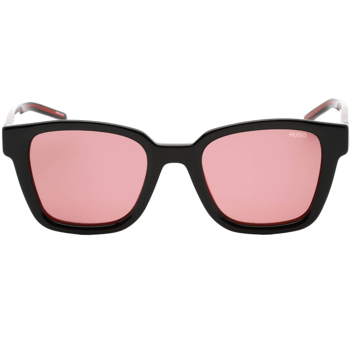 Hugo Boss Burgundy Lensed Red Detail Black Sunglasses One Size