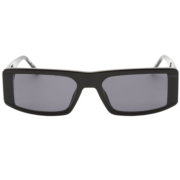 Hugo Boss Grey Rectangular Lens Black Sunglasses