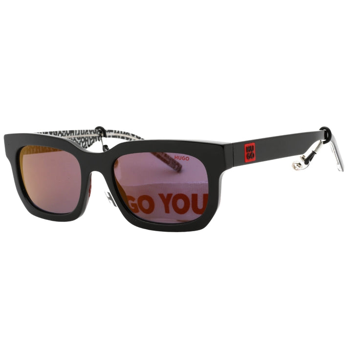 Hugo Boss Red SP Lens Multi Logo Inner Detail Black Sunglasses One Size