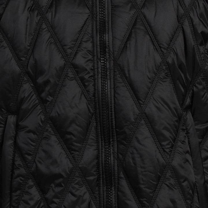 Diesel Quilted Black Hooded Coat S