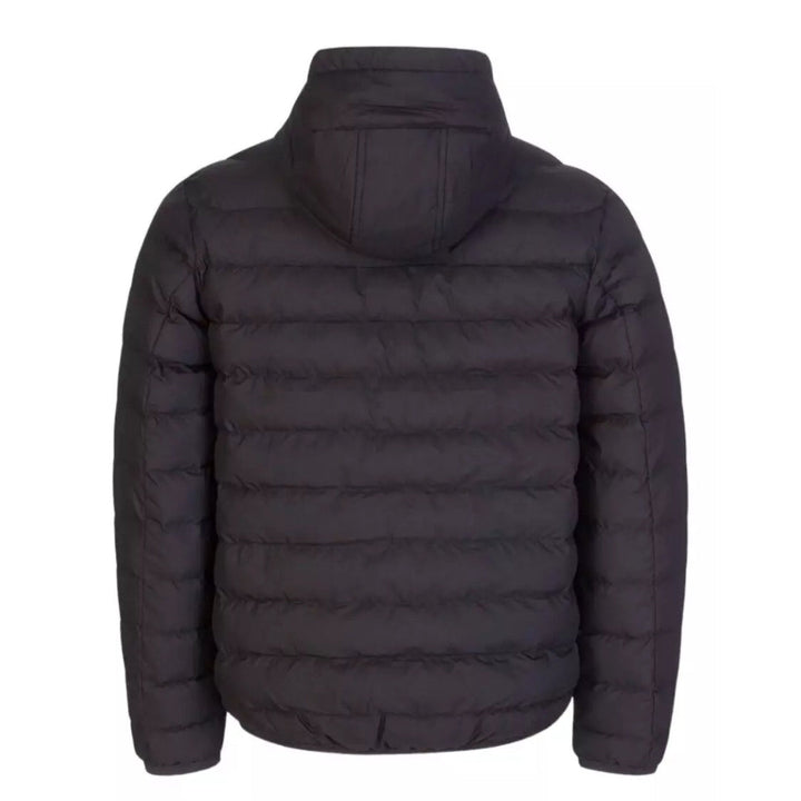 FRED PERRY J4565 198 BLACK HOODED INSULATED JACKET M