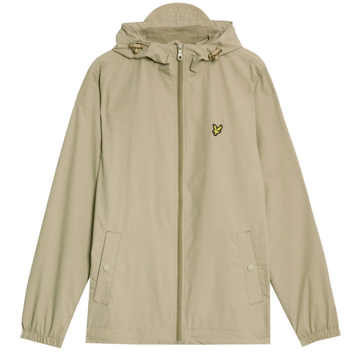 Lyle & Scott Branded Sage Unifrom Hooded Short Green Lightweight Jacket S