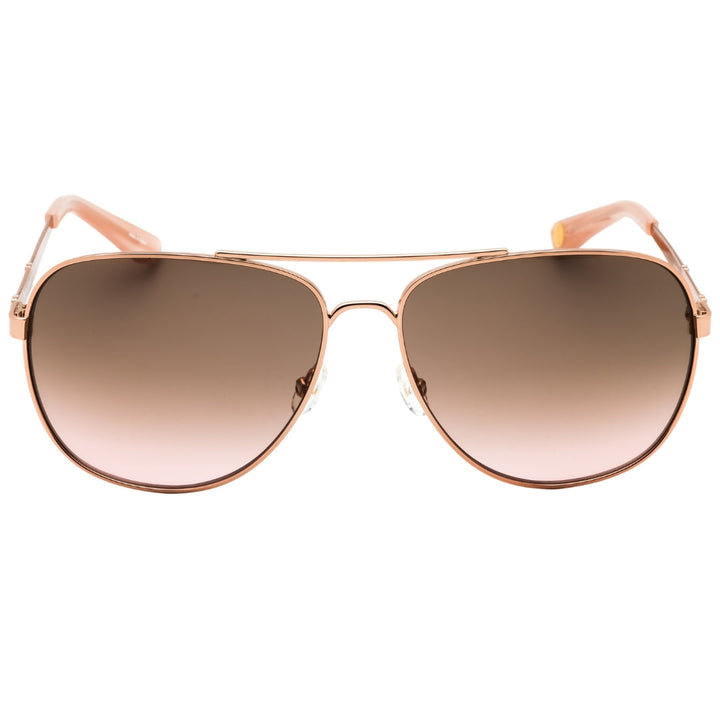 Juicy Couture Brown Pink Gradient Lens Rose Gold Sunglasses One Size