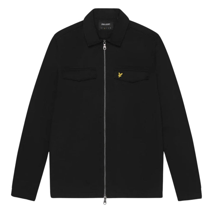 Lyle & Scott Branded Logo Jet Black Overshirt Jacket M