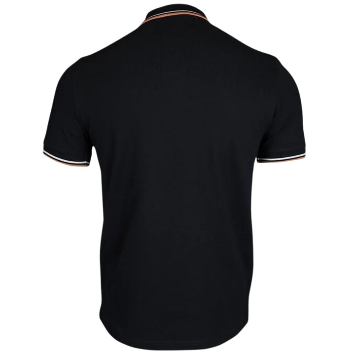 Fred Perry White Twin Tipped Collar Black Polo Shirt XS