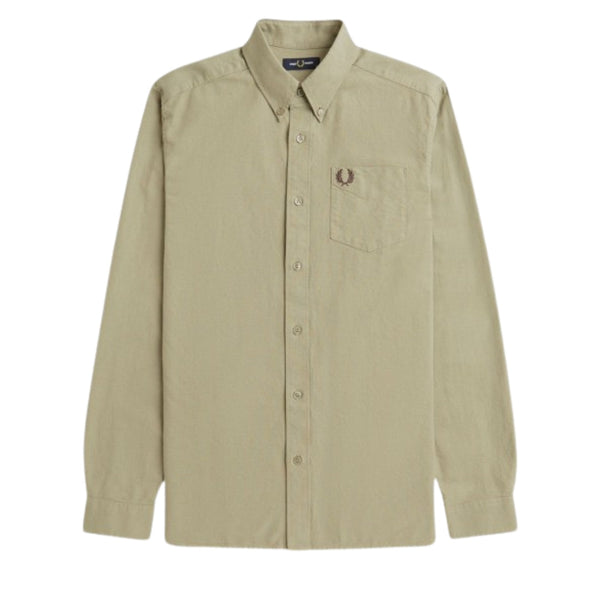 Fred Perry M5516 U54 Warm Grey Oxford Shirt Mens S
