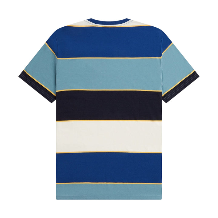 FRED PERRY M5608 N11 ASH BLUE BOLD STRIPE T-SHIRT M