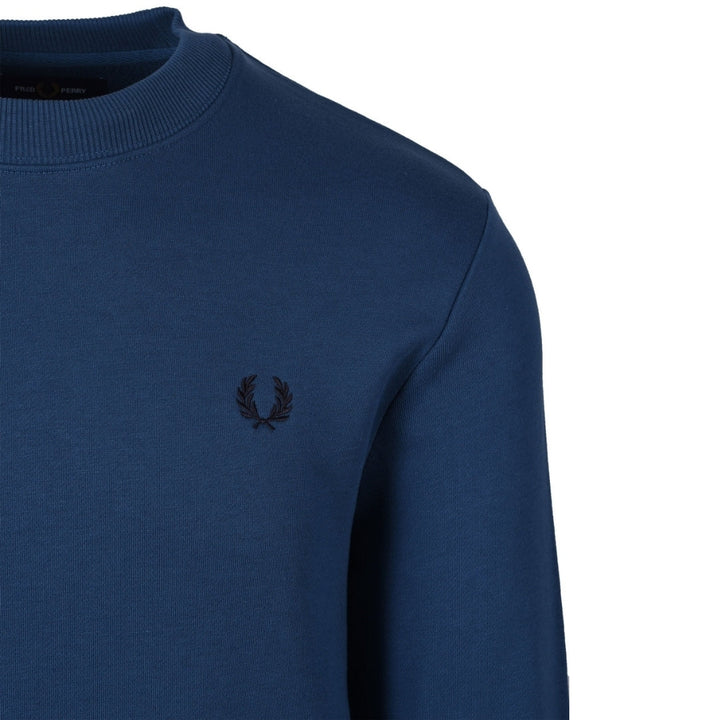 Fred Perry Crew Neck Blue Sweatshirt XS