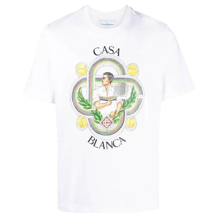 Casablanca Le Joueur Design White T-Shirt S