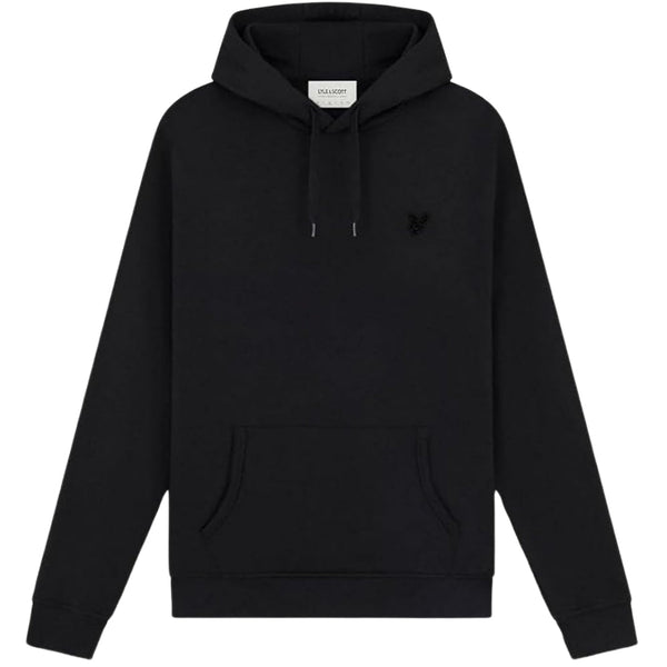 Lyle & Scott Tonal Eagle Logo Black Pull-over Hoodie