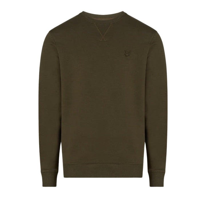 Lyle & Scott Tonal Eagle Form Green Crewneck Jumper S