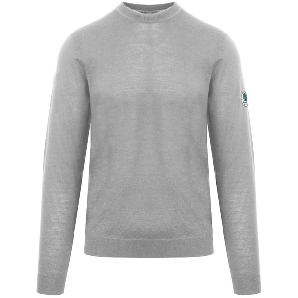 Aquascutum Plain Round Neck Grey Jumper S