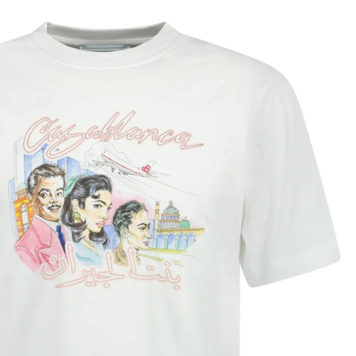Casablanca La Liaison Design White T-Shirt XS