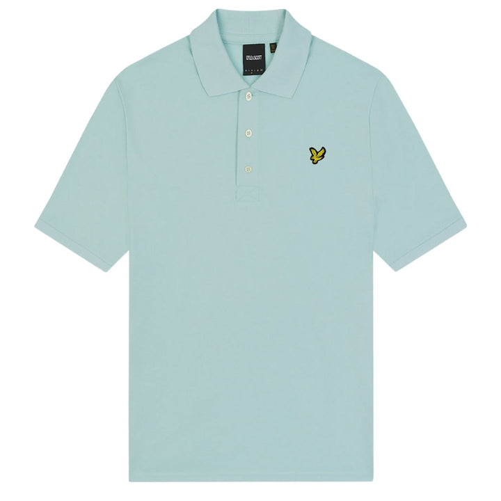 Lyle & Scott Brand Chest Logo Clear Sky Polo Shirt