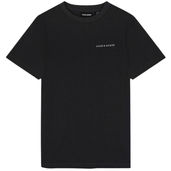 Lyle & Scott Embroidered Logo Saddle Black T-Shirt