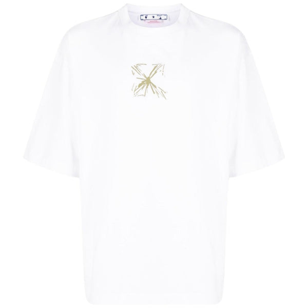 Off White Splash Arrow Logo Skate Fit White T Shirt