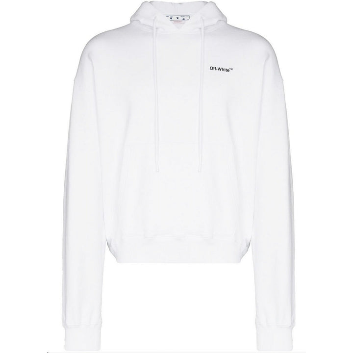 Off-White Oversized Fit Caravag Arrow Logo White Hoodie XS