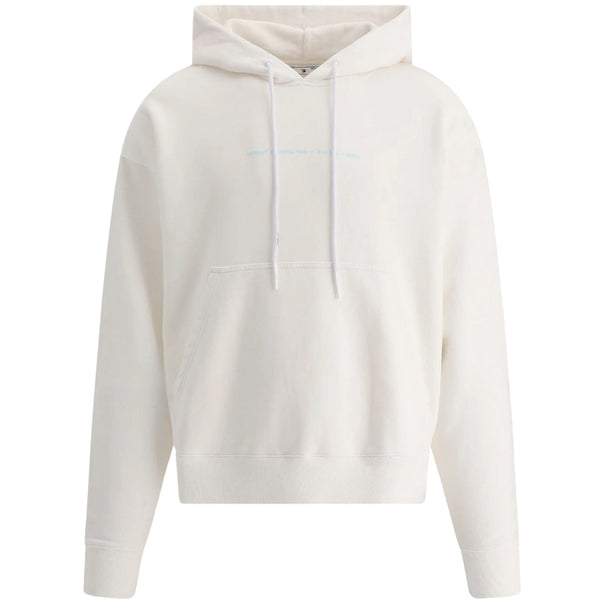 Off-White Skate Fit Blue Sketched Arrow Logo White Hoodie XS