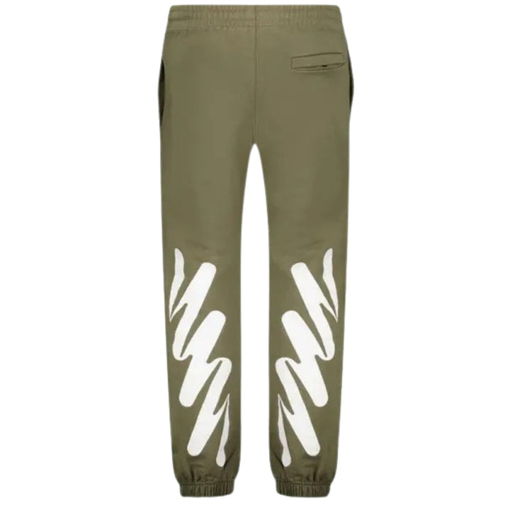 Off-White Wave Diag Slim Shorten Sweatpant Army Green XL