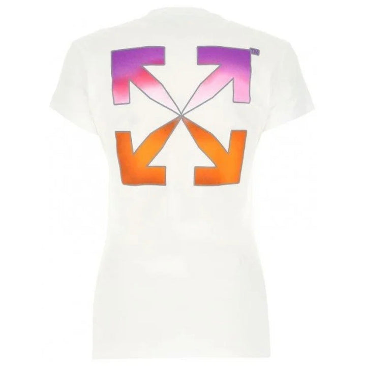 Off-White Gradient Arrows Logo Slim Fit White T-Shirt XS