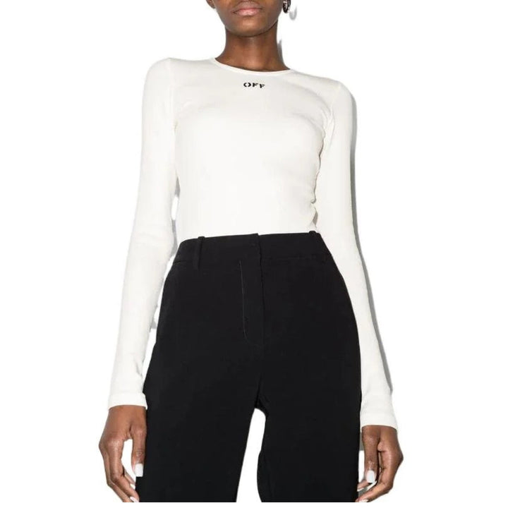 Off-White Off Stamp Ribbed L/S Body White IT36
