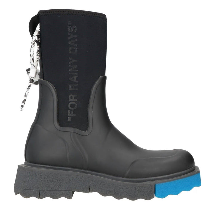 Off-White New Rubber Neoprene Boot Black 36