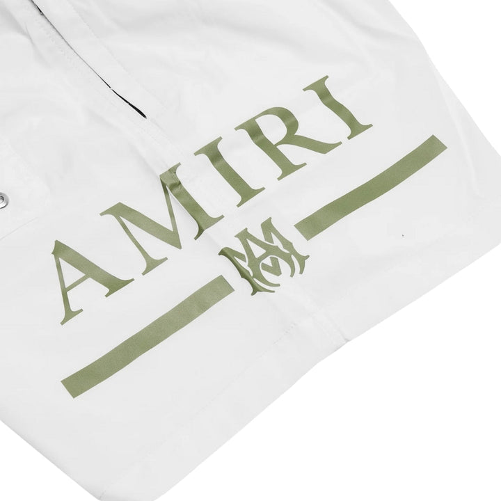 Amiri MA Bar White Swim Shorts S