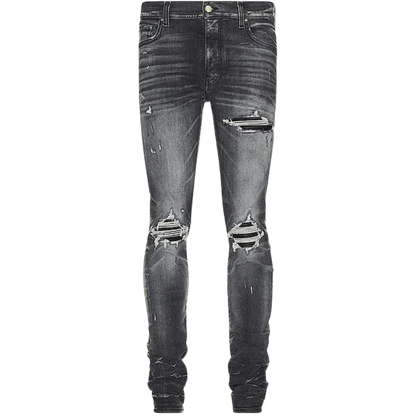Amiri Mx1 Leather Storm Grey Jeans Pf23Mds045 516