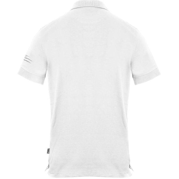 Plein Sport Slashed Sleeve White Polo Shirt S