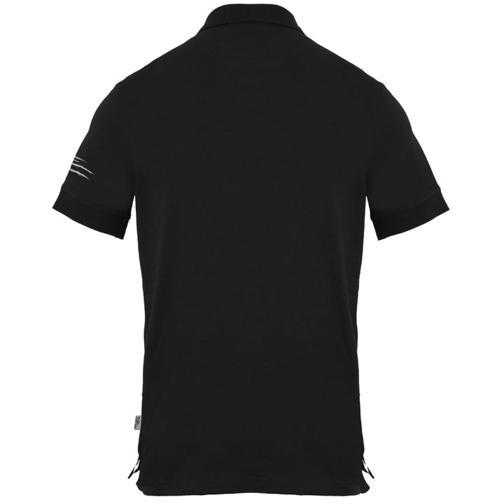 Plein Sport Slashed Sleeve Black Polo Shirt S