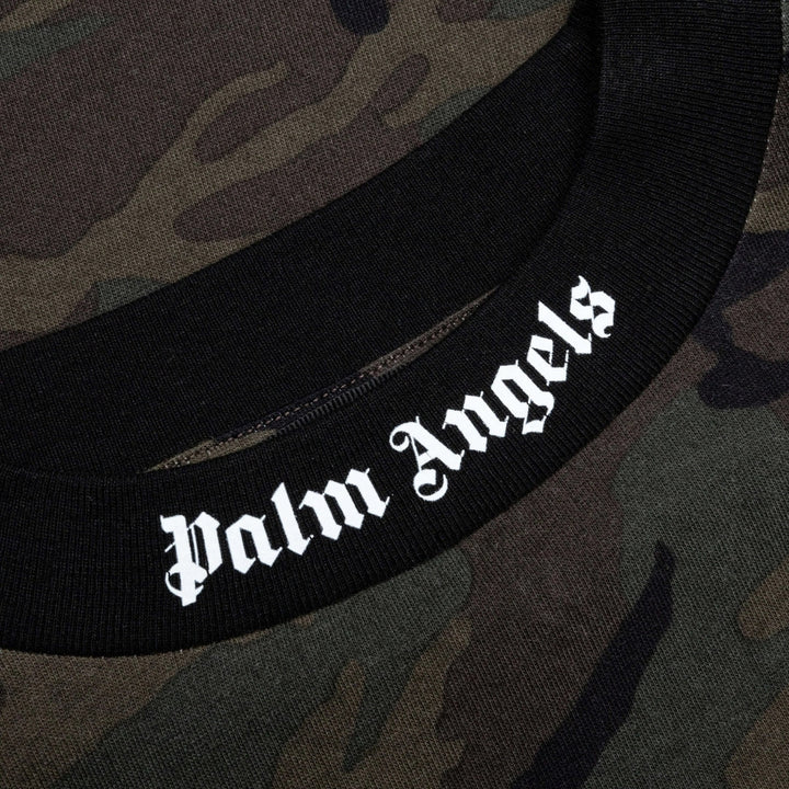 Palm Angels Camo Classic Logo Oversize Tee Military XS