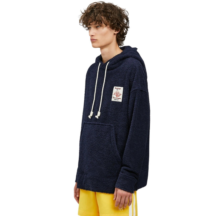 Palm Angels Coral Terry Hoodie Navy IT46
