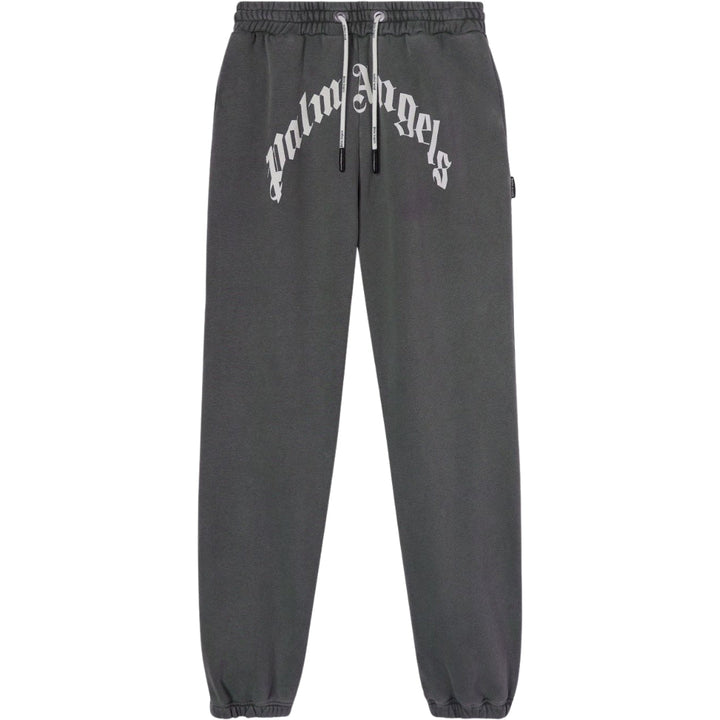 Palm Angels GD Curved Logo Grey Sweatpants